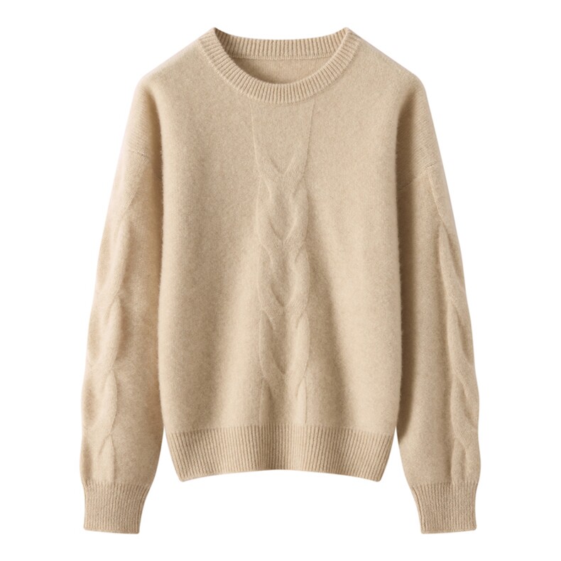 2025通勤套头长袖百搭圆领，女装针织衫/毛衣，温伦斯特羊绒