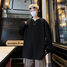 量大优供视频港风摆拍大码V领长袖T恤卫衣男CP81-特p25，男装T恤，电商B371