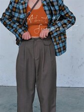 格子复古西装，女装西装，25Ann·Studio