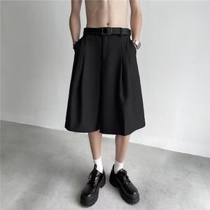 西装休闲裤短裤男士韩版潮流垂感2024夏季冰凉五分裤K5410-P35图片