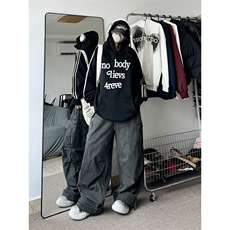 抖音得物供货提供视频秋冬重磅美式宽松织带连帽卫衣0615，男装卫衣，电商A486