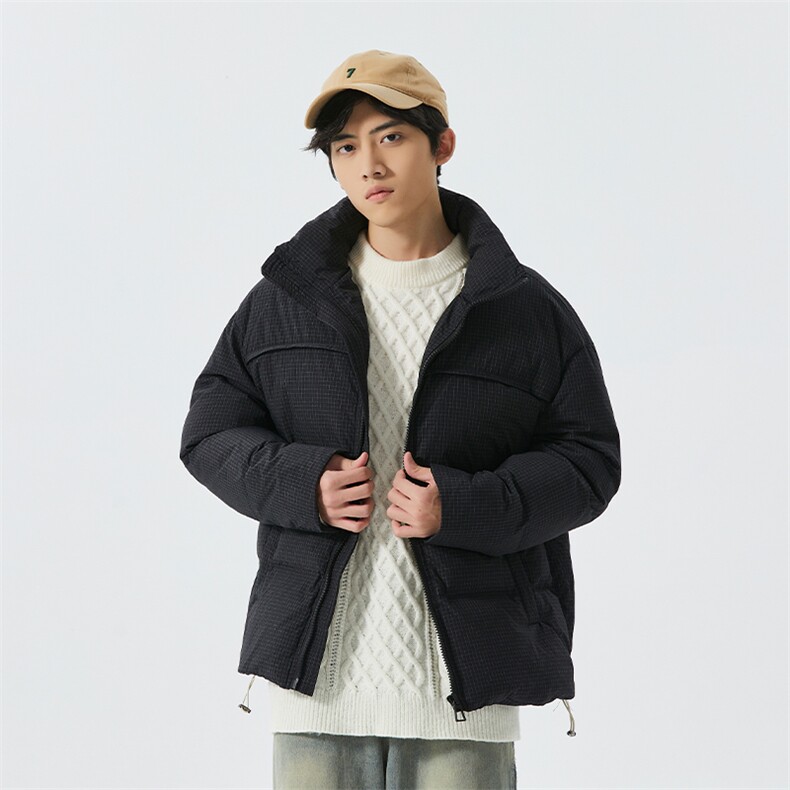 新标90白鸭绒简约休闲立领外套纯色加厚羽绒服ESY0212-P210,男装羽绒服,电商B306