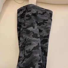 美式复古加绒迷彩裤保暖牛仔裤女秋冬季新款高腰宽松阔腿裤休闲拖，男装牛仔裤，星座302B-2