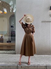 法式风情～百搭高级感半身裙+束褶设计衬衫，女装半身裙，GN