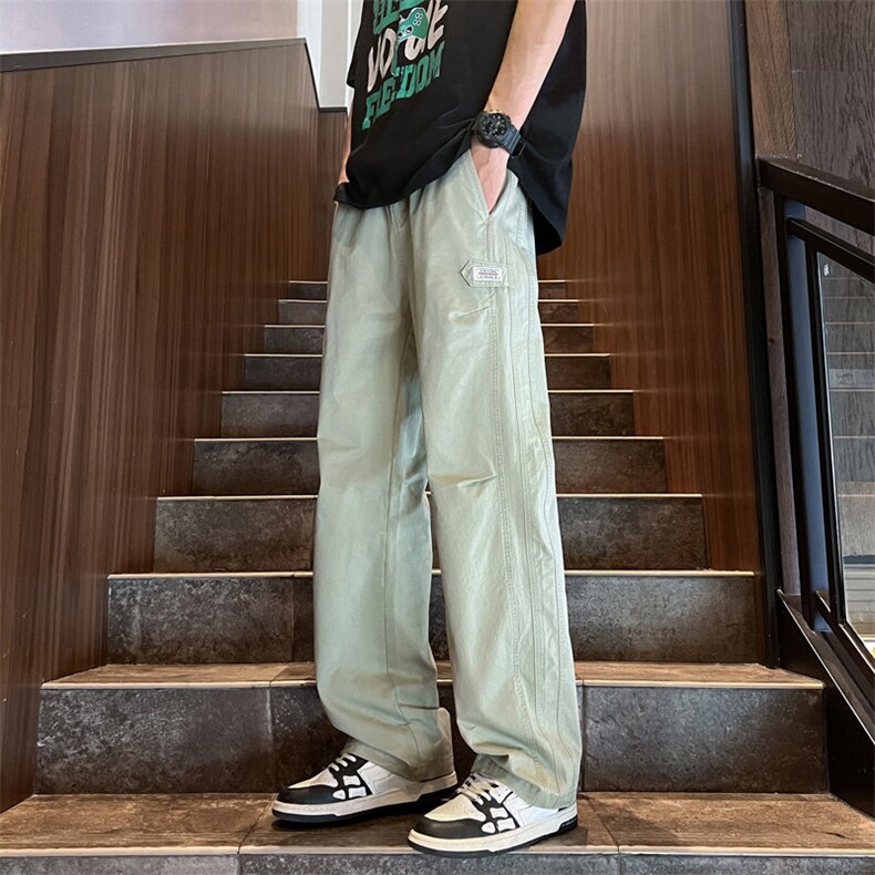春季新款黑色休闲长裤子纯棉男士阔腿工装裤K8011特P48,男装休闲裤,电商D325