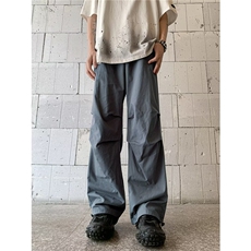 速干降落伞兵裤男夏季薄宽松直筒工装裤日系cityboy束脚休闲裤子，男装休闲裤，星座716-3