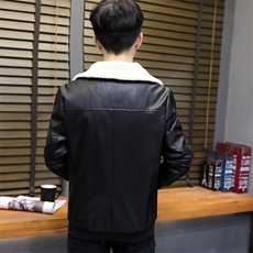 714-3-M24男士日系新款翻领棉衣男保暖外套皮衣，男装棉衣，星座1404-3