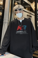华夫格！华夫格上衣男圆领华夫格卫衣男大码长袖t恤男HY227-特P23，男装T恤，电商B367