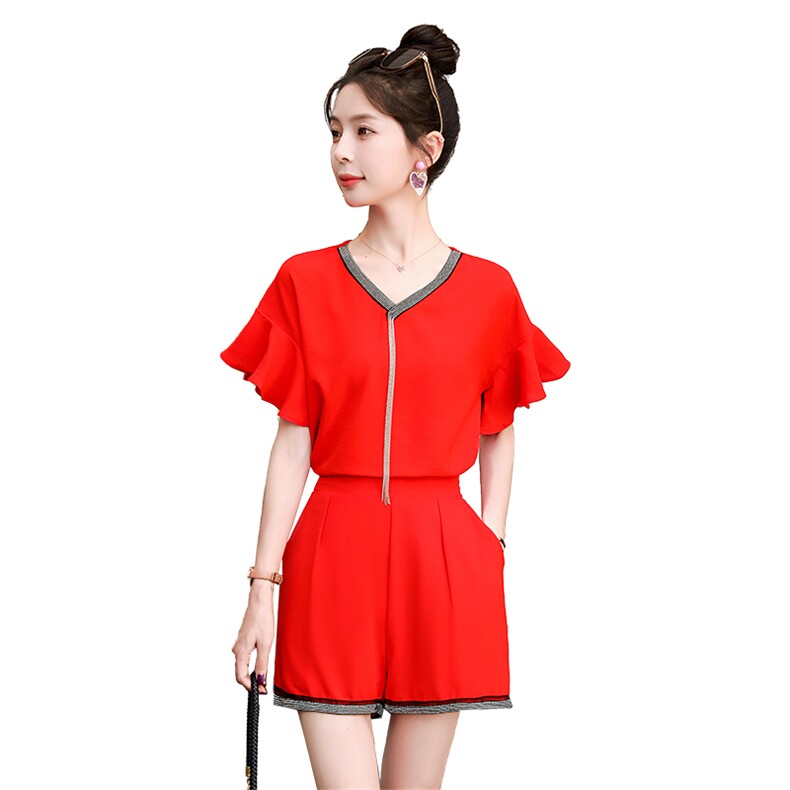 高级美容院工作服女职业气质休闲套装薄款阔腿裤白衬衫上衣黑裤子,女装套装/套裙,卡杰菲