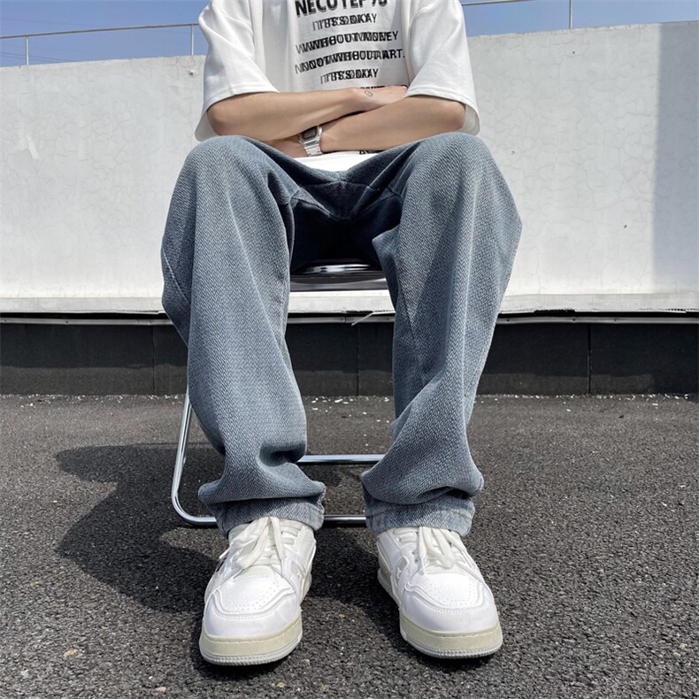 夏款男牛仔裤星空纹直筒宽松休闲长裤NK012P45,男装牛仔裤,星座1013-1