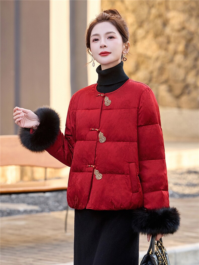 依如秀2026年冬季狐狸毛羽绒服,女装羽绒服,依如秀(原杭风阁)