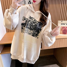 5T316新款薄后包领300克华棉复合卫衣女潮上衣抖音质量P55，女装卫衣/绒衫，星座309B-2