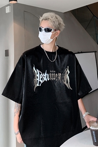 男装短袖T恤 2026夏季亮面字母印花五分袖体恤XZ514-2-202461-P58图片