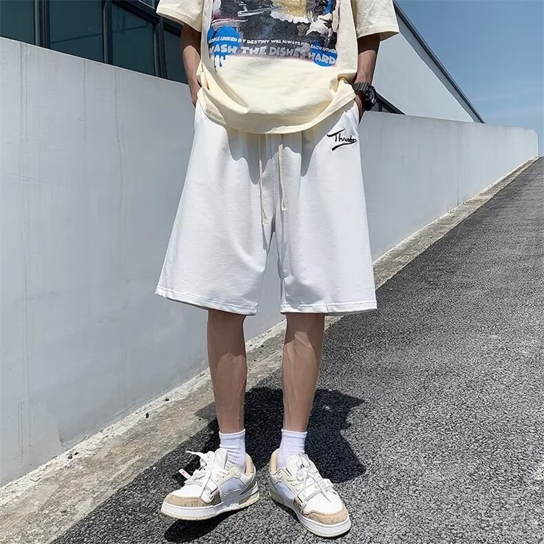 五分裤男韩版潮流字母刺绣高街帅气2023夏季新款ins短裤K4086-P39,男装休闲裤,星座412-3