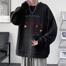 麂皮绒卫衣男大码重磅长袖t恤男JW81434-P35，男装T恤，电商A040