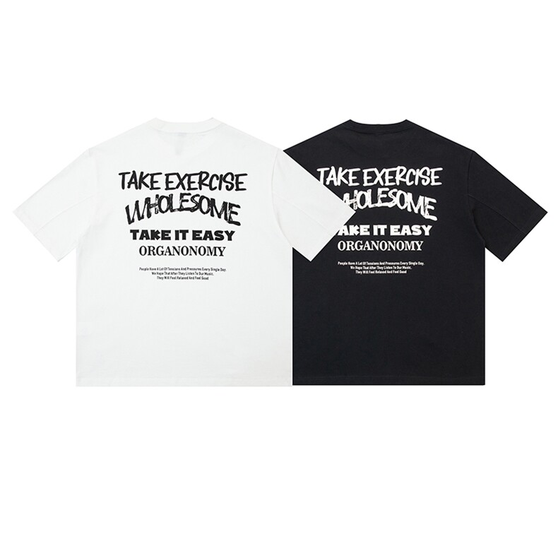 PL1122310克重磅纯棉朋克字体T恤，男装T恤，电商基地S002