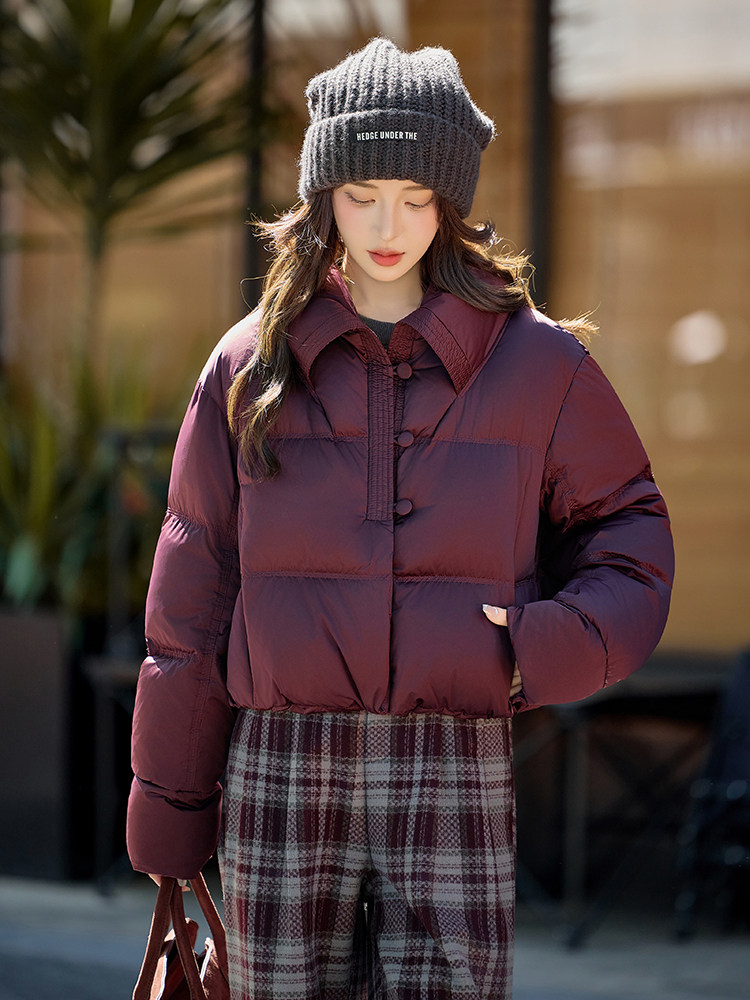 水衣源2767款时尚纯色短款洋气加厚保暖羽绒服女冬季潮品,女装羽绒服,水衣源