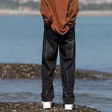 美式高街牛仔裤男潮牌大码直筒宽松阔腿K6065-P40，男装牛仔裤，星座1109-3