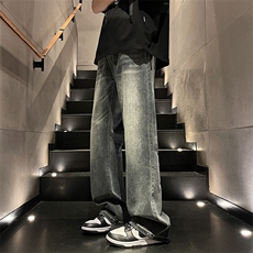 美式潮流高街复古宽松水洗牛仔裤K2374P55，男装牛仔裤，电商D325