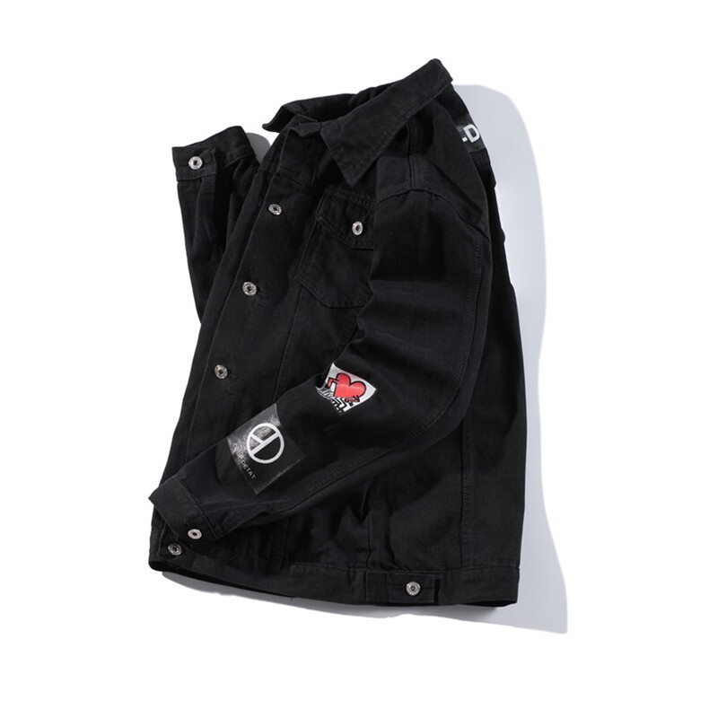 Jk616-p45M-5XL现货白底牛仔夹克肥仔量足破洞大码，男装夹克，星座103A