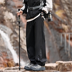 春秋季户外冲锋裤男直筒休闲裤防水运动裤A266-KZ8022-P28加绒35，女装休闲裤，电商A266
