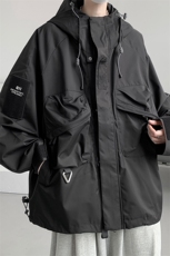 8XL-M特大码冲锋衣防水宽松工装风男夹克外套JK1306P90控118，男装夹克，电商D206-1