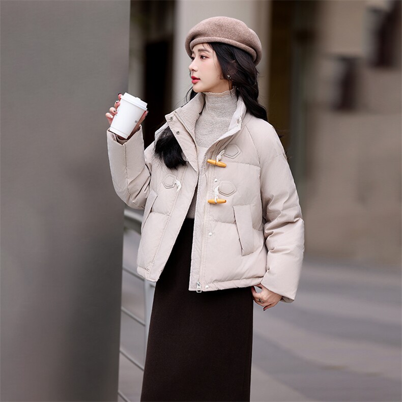 有报告！90%白鸭绒立领羽绒服，档口拿220元,女装羽绒服,天丽