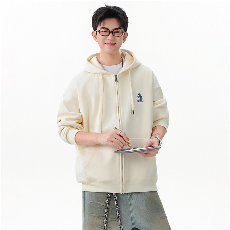 抖音直播供货连帽开衫外套拉链衫A158-WY58-P48,男装卫衣,电商A158