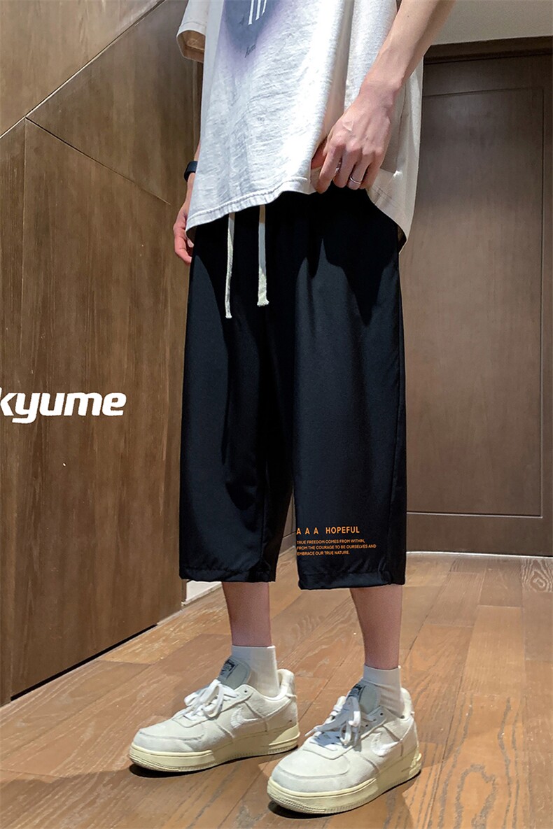 冰丝七分裤男大码速干短裤男五分裤酒店风风格QK72386-P25,男装休闲裤,电商A040