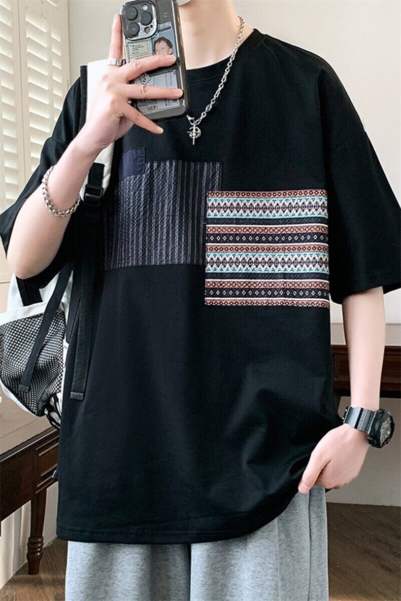 25168-特P40夏季休闲时尚T恤男短袖打底衫青少年潮牌印花T恤,男装T恤,电商D310B