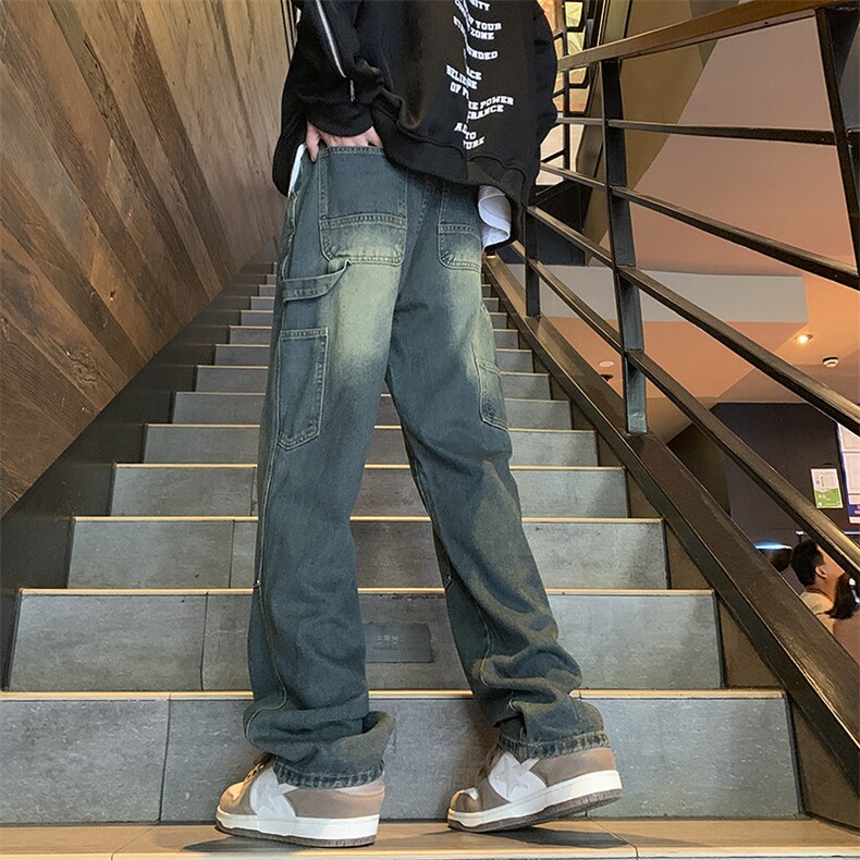 春秋现货伐木工装牛仔裤男宽松直筒GK07-P55-限价68,男装牛仔裤,星座310A-1