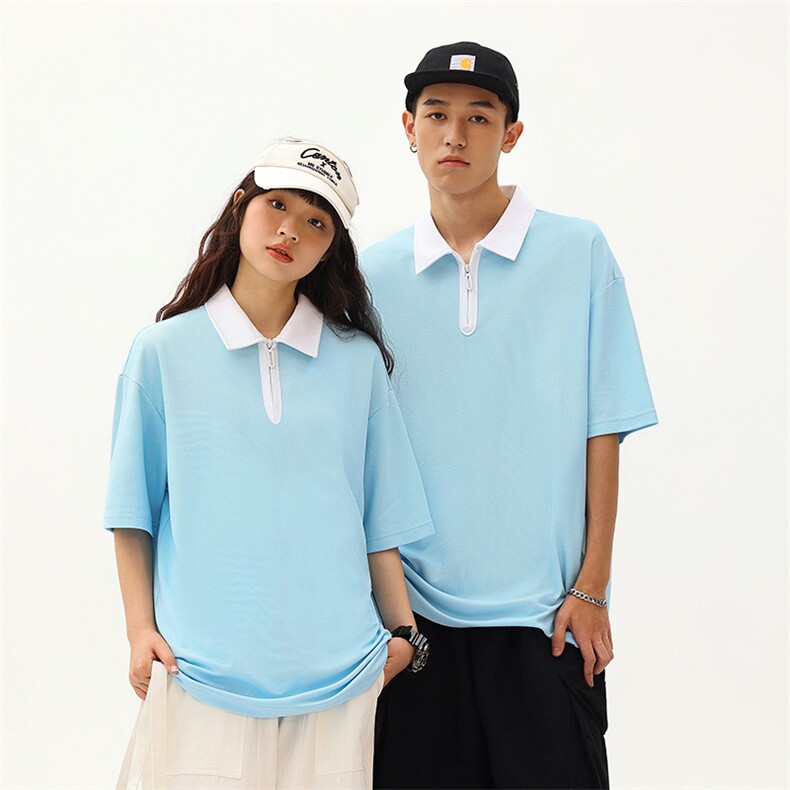 40支双纱珠地240克8色S-3XL65%棉35聚酯纤维男女款T恤衬衫,男装T恤,星座301D-4(原星座1004-4）