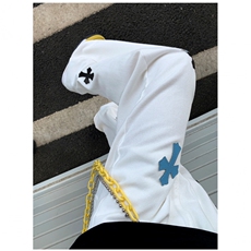 2025潮牌CH重工拼皮梵文刺绣十字架高街牛仔裤长裤修身裤男女同款，男装皮裤，四季星座505