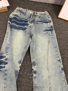 阔腿裤复古牛仔裤男女直筒裤宽松弯刀裤子春秋款1008-LV88077-P48图片