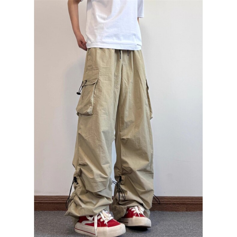 春夏薄款浅色宽松速干伞兵裤户外工装裤男女休闲裤K987,男装工装外套,星座1116A（原606A-3）