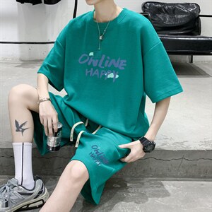 ！重磅推荐！2022夏季男士华夫格短袖T恤套装HTZ02P50图片