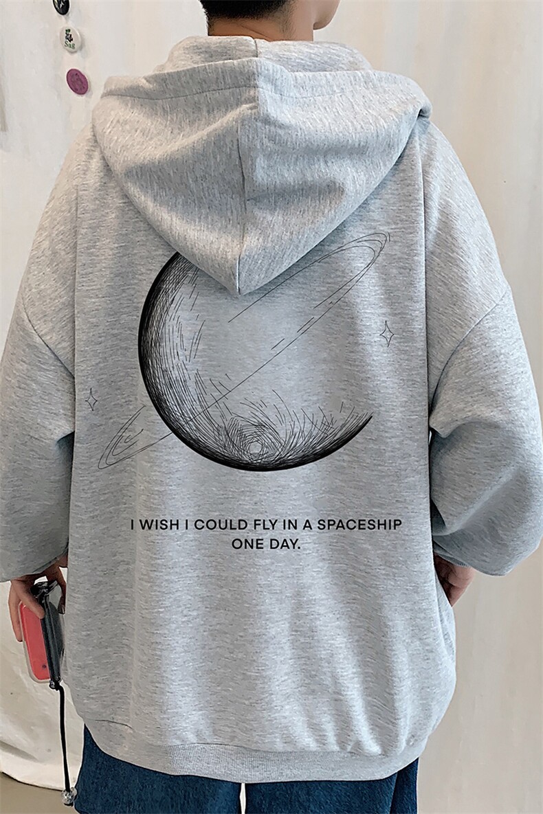 KS21246-P38月球连帽开衫卫衣男运动外套大码班服,男装卫衣,电商A040