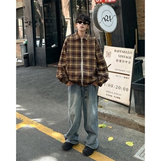 美式复古痞帅飞行员夹克男款潮牌高街翻领休闲外套，男装夹克，星座716-3