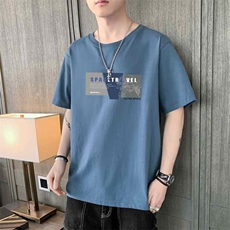 2025夏季新款现货潮流男士印花圆领短袖T恤大码1210-2-DT200-P10，男装T恤，星座1816-2（原1210–2）
