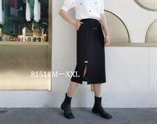 高品质双层织法百搭款针织半裙M一XXL，女装半身裙，简 影