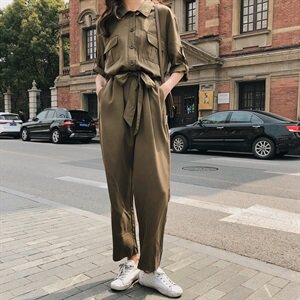 2021夏季新款 军绿色连体裤8605-7023,女装连体裤,浙宝225