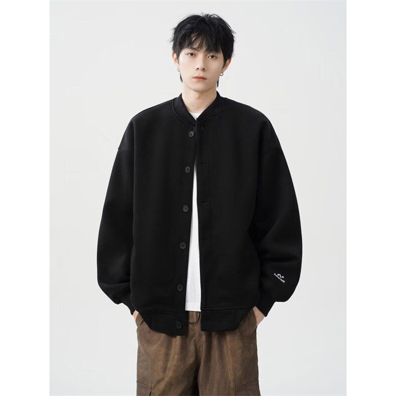 W9346-P50网图现货新款美式重磅开衫卫衣潮牌棒球服运动外套,男装卫衣,星座1608-2
