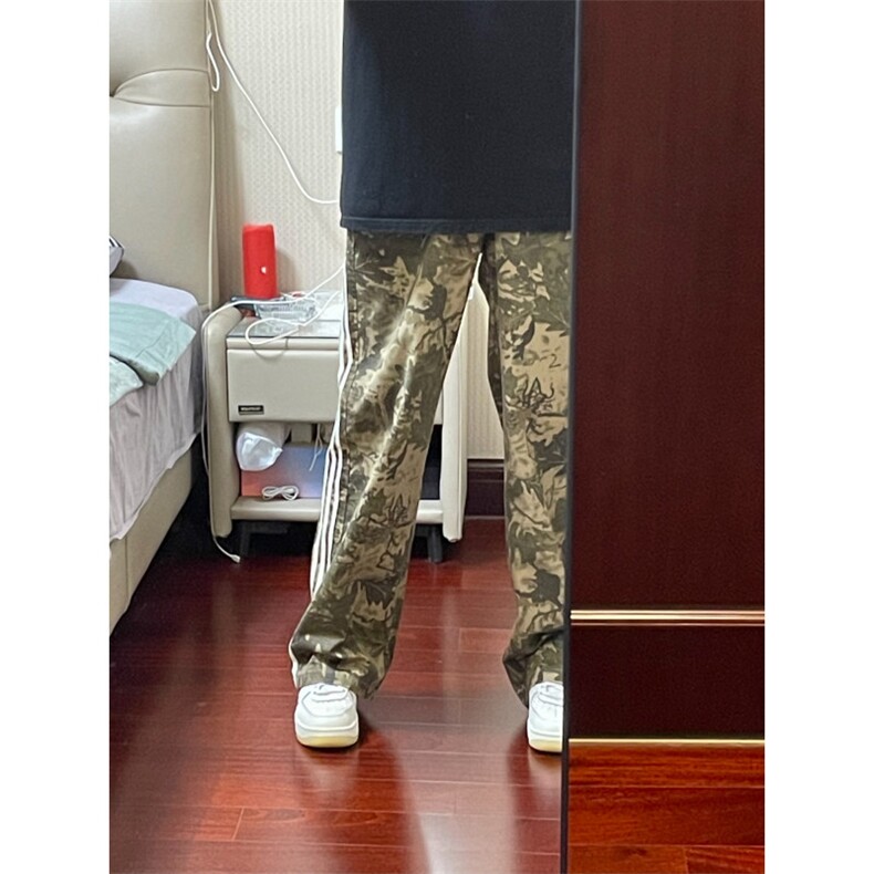 【有货】迷彩工装裤男款三条杠裤子美式hiphop阔腿裤MC02HH-特P50,男装工装外套,星座1007（原301D）