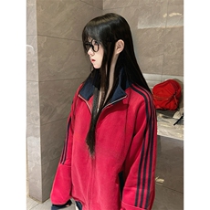 抖音得物高品质26春装美式高街重磅结构拼接织带立领卫衣外套CM42，女装短外套，电商A486