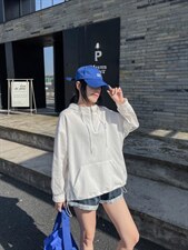 搭配针织连帽卫衣，女装卫衣/绒衫，百变诱惑(6F)