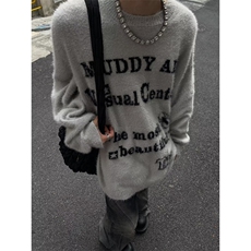 情侣款美式复古软糯仿貂毛针织衫男女慵懒风秋冬上衣MY9177-P52，男装针织衫/毛衣，星座208-5