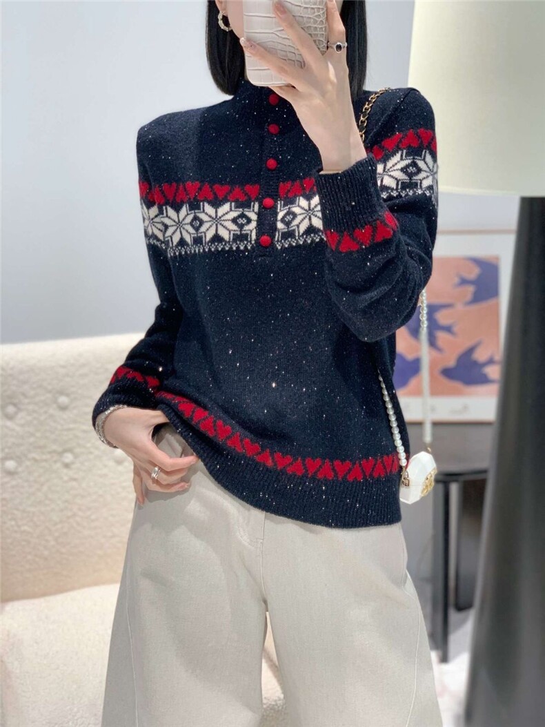 2025年秋季时尚百搭通勤简约休闲套头通勤,针织衫/毛衣,暖圣羊羊绒
