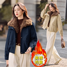 现货秒发加厚连帽防风御寒高端棉衣棉服外套派克服冲锋衣，女装棉衣/棉服，星宇服饰