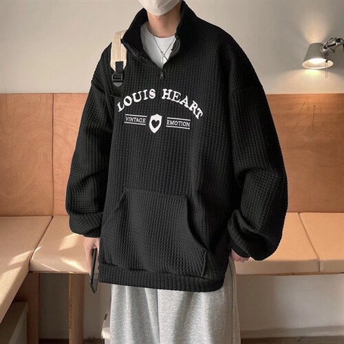 男春季新款立领套头卫衣Y41P55图片