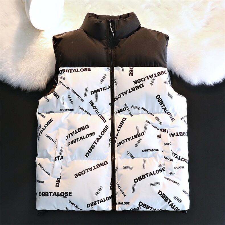 春秋新款拼接撞色满印字母马甲男潮流港风百搭外套上衣909/P35，男装背心/马甲，星座1905A（原电商B343）